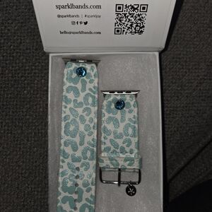 Sparkl Bands Audrey Blue Leopard Smartwatch Band